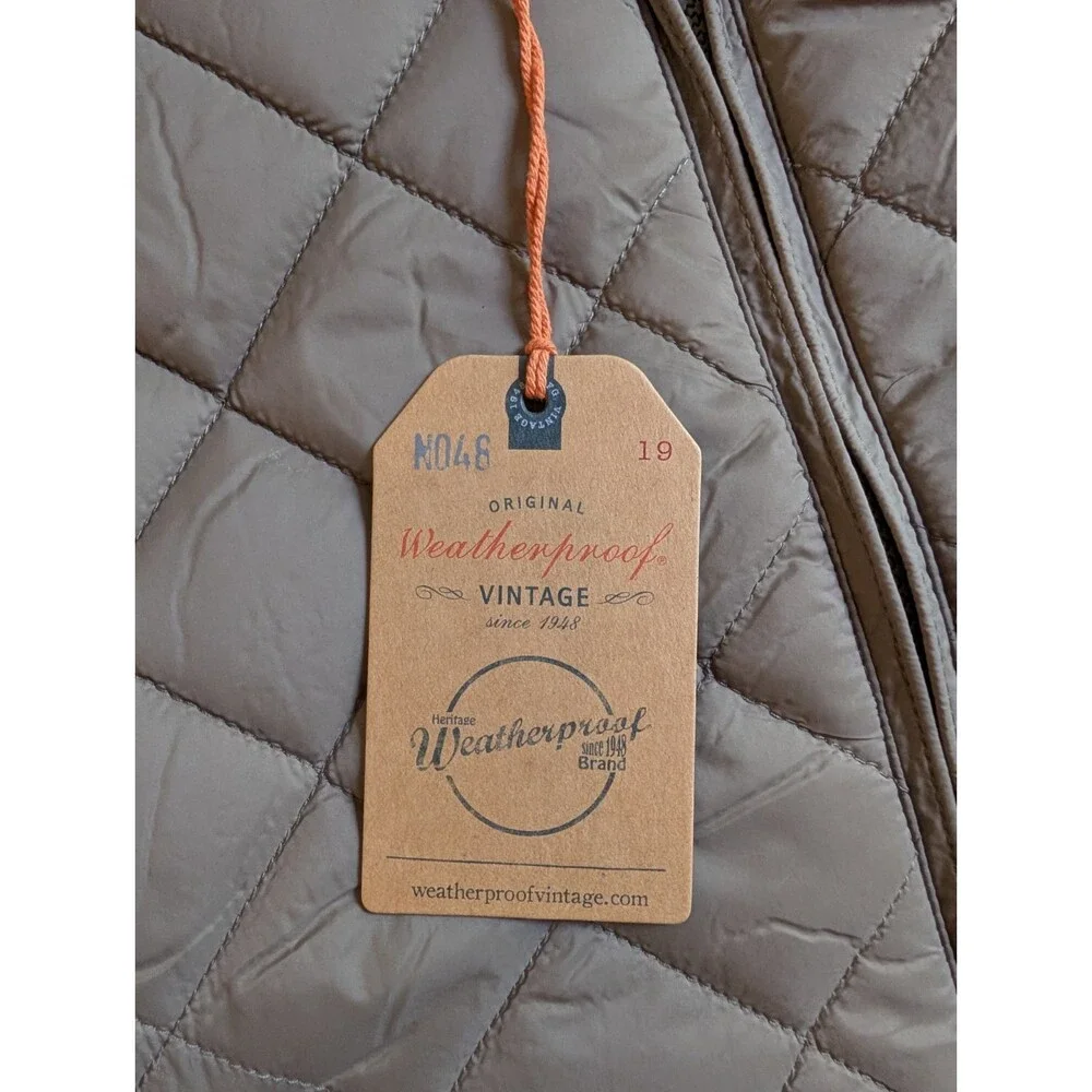 Weatherproof® Vintage Womens Diamond Quilt Vest, Driftwood, Small, NEW!! - Picture 2 of 9
